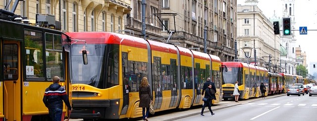 Tram Warsaw Poland